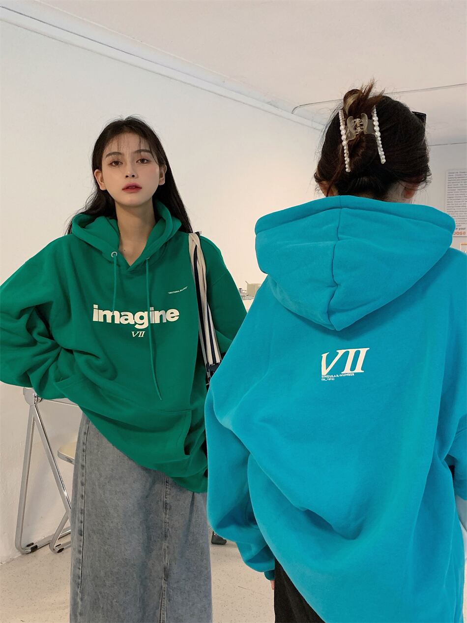 フードセーター ジャケット オータムルーズトップス 秋物 モンロー75330498169