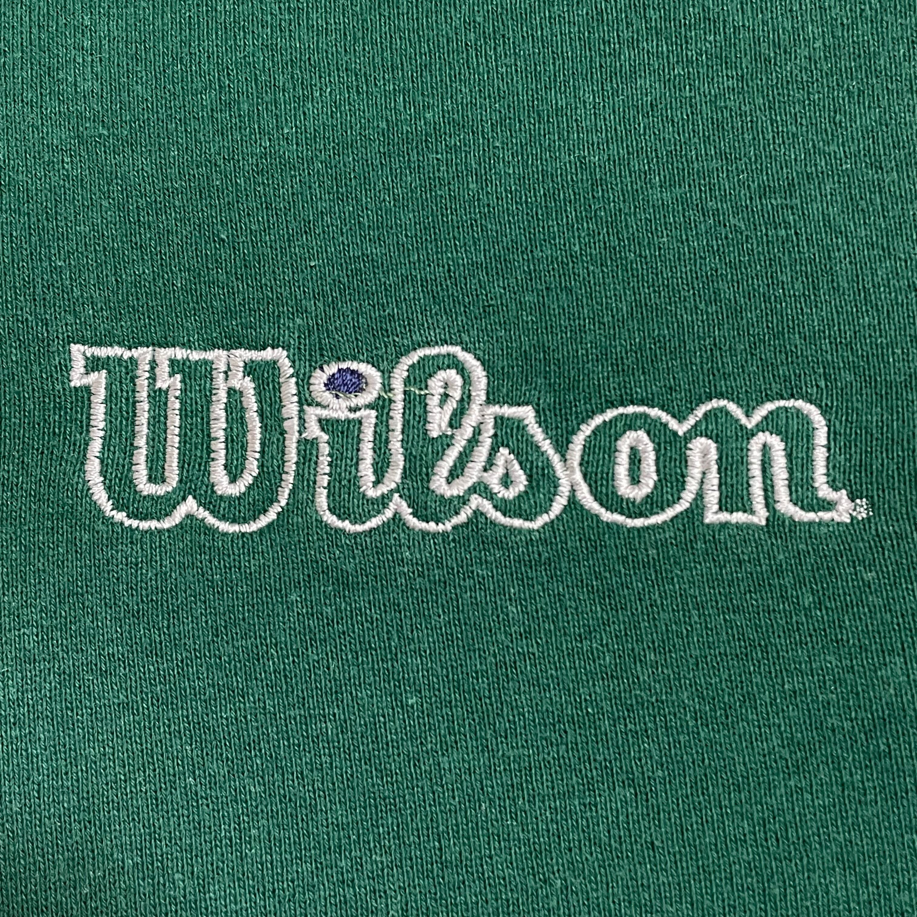 Wilson ウィルソン USA製　XL スウェット 刺繍ロゴ グリーン