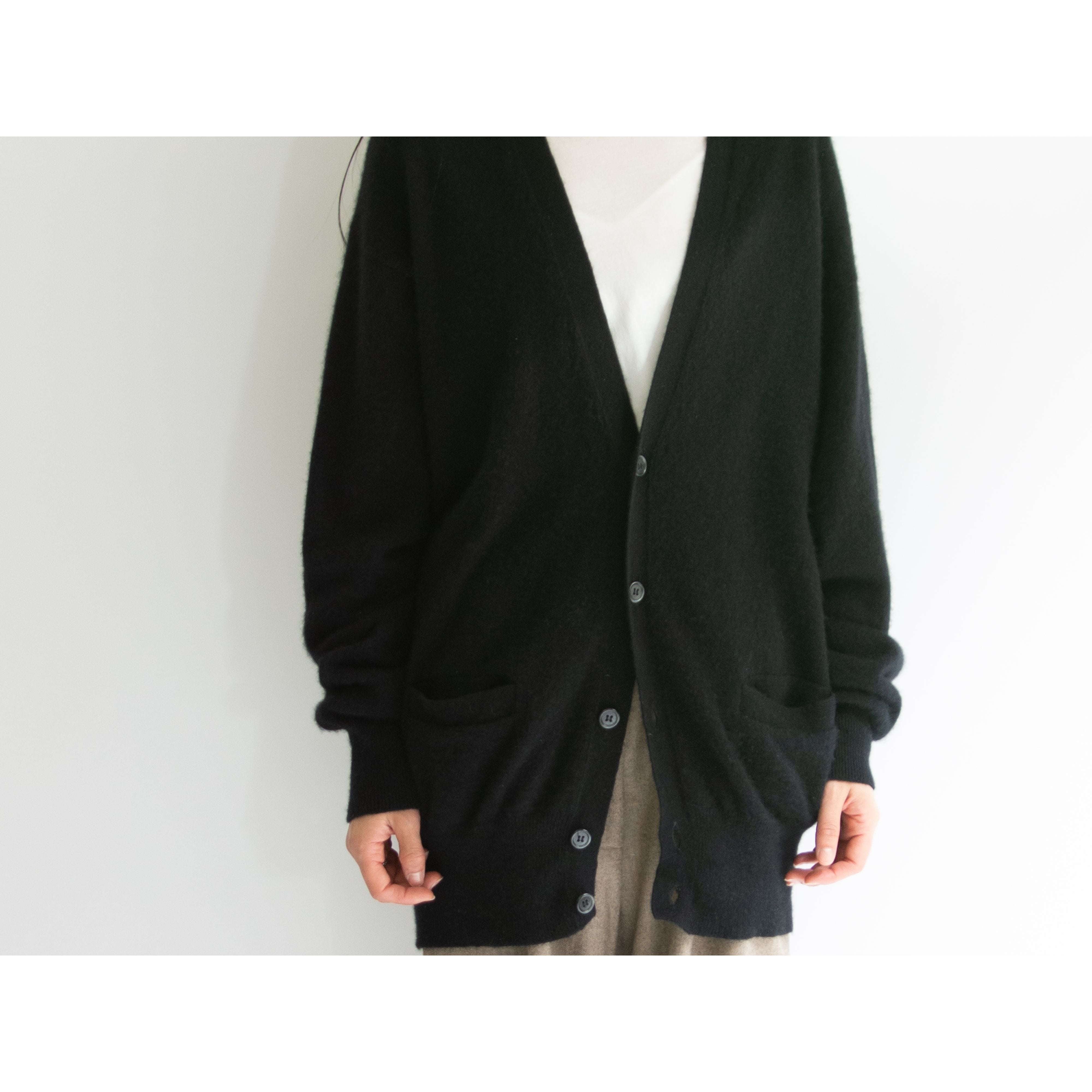 issey miyake MEN】Made in Japan 80's 100% Cashmere Knit Cardigan