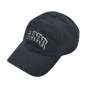 【GANNI】Washed Cotton Canvas Cap Emb