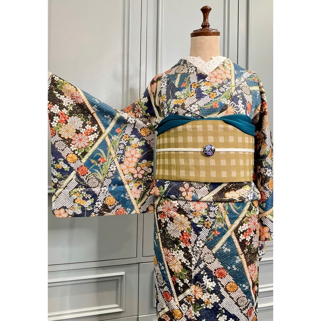 long＊煌びやかに、美しく＊リサイクル小紋着物A080 | kimono tento powered by BASE