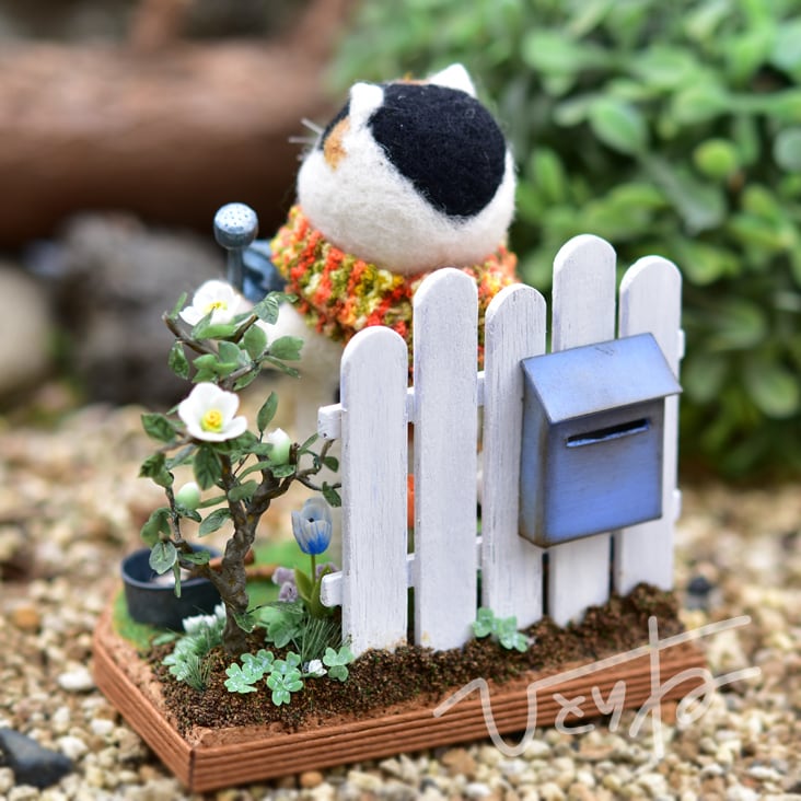 猫ズ】手のひらガーデン：三毛「ガーデニング」【一点モノ】 | ネコノ森