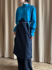 MADE IN U.S.A. bicolor design dress-5193-3
