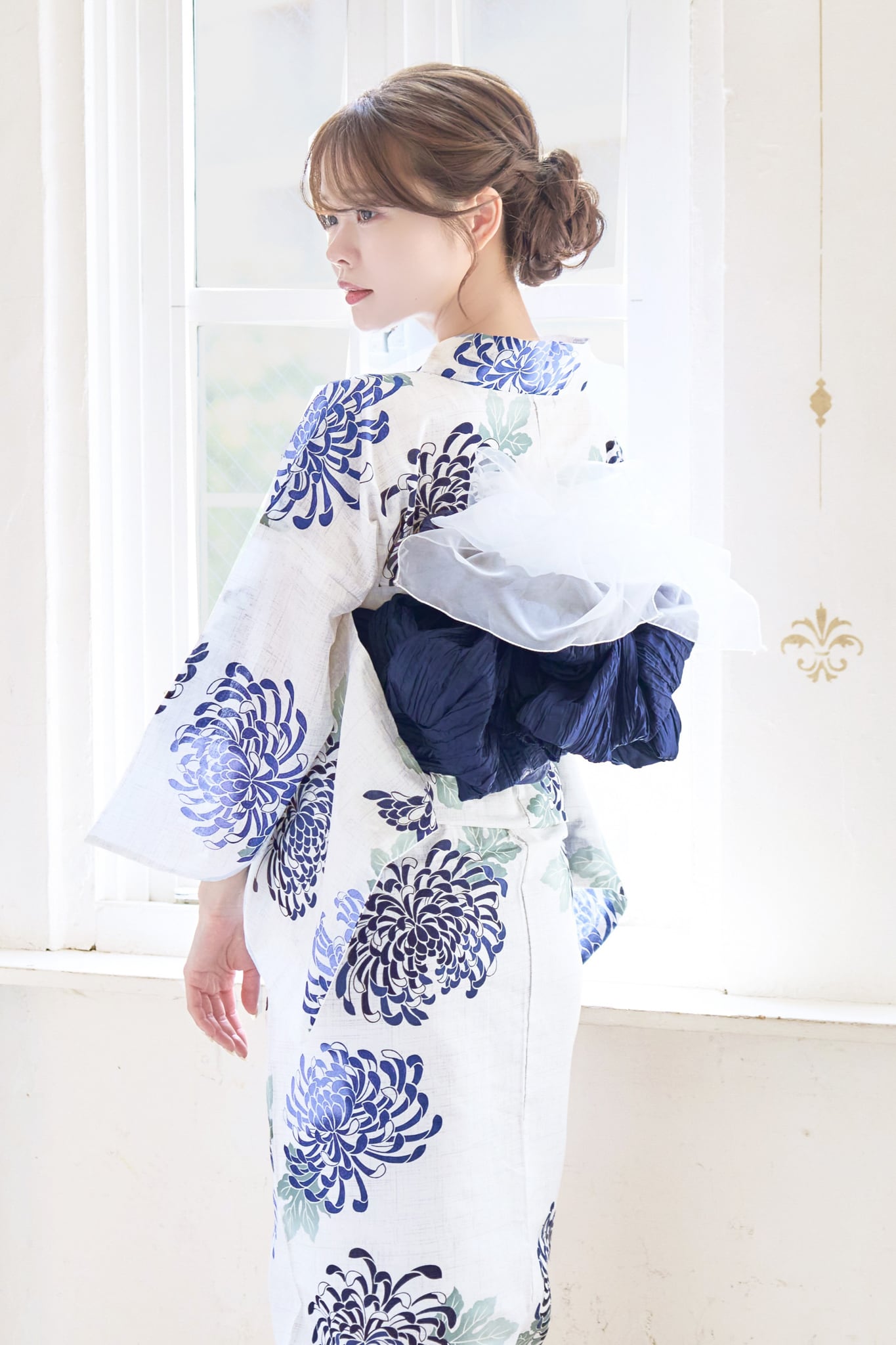 藍染 菊柄 浴衣（新品未使用品） 楽天市場】藍染 浴衣（レディースファッション）の通販