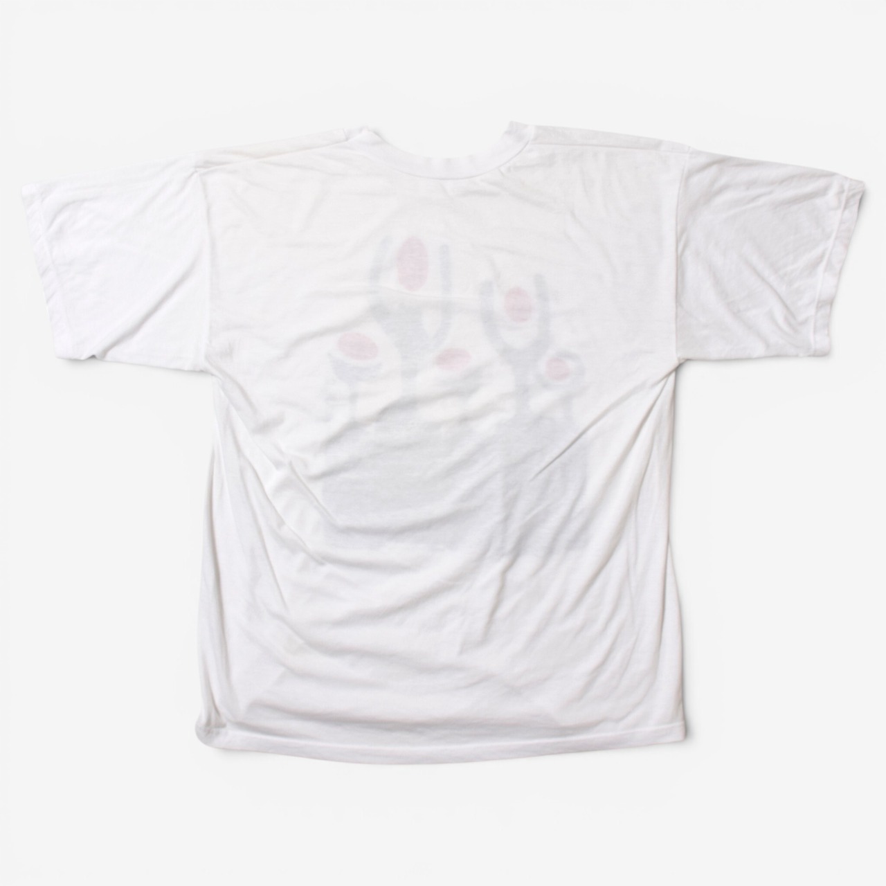 00s ABULIS アートプリントTシャツ ホワイト コットン