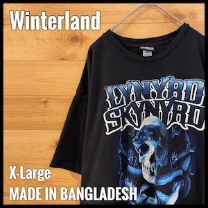 【winterland】Lynyrd Skynyrd レーナードスキナード バンドTシャツ スカル バイク プリント XL ビッグサイズ US古着 アメリカ古着