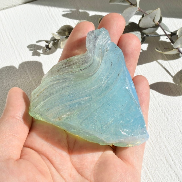 《美しい流紋肌》インドネシア産 アンダラクリスタル 原石 フェアリーティア