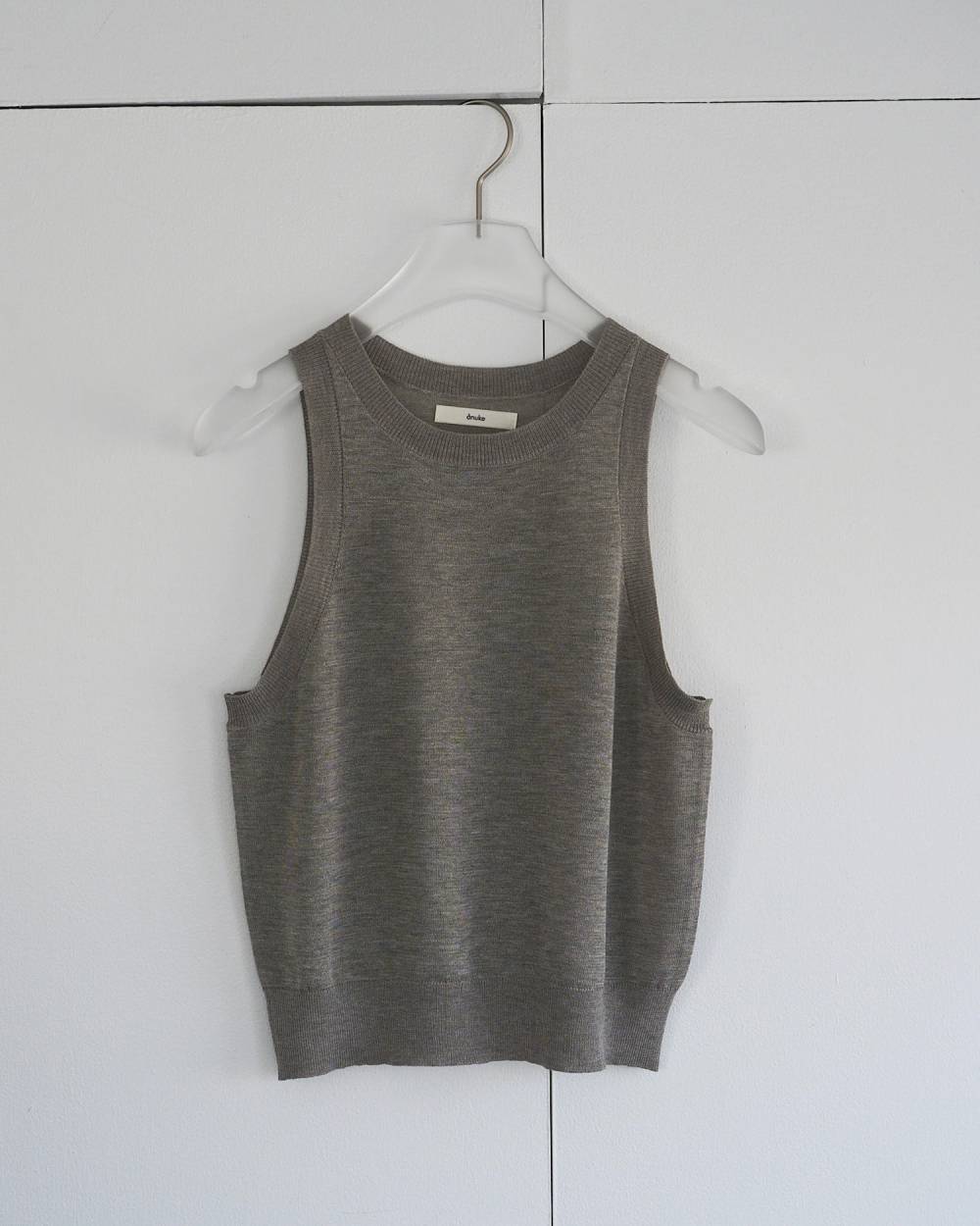 anuke(アンヌーク) Highgauge Sheer Tanktop | サウスオレンジ｜メンズ