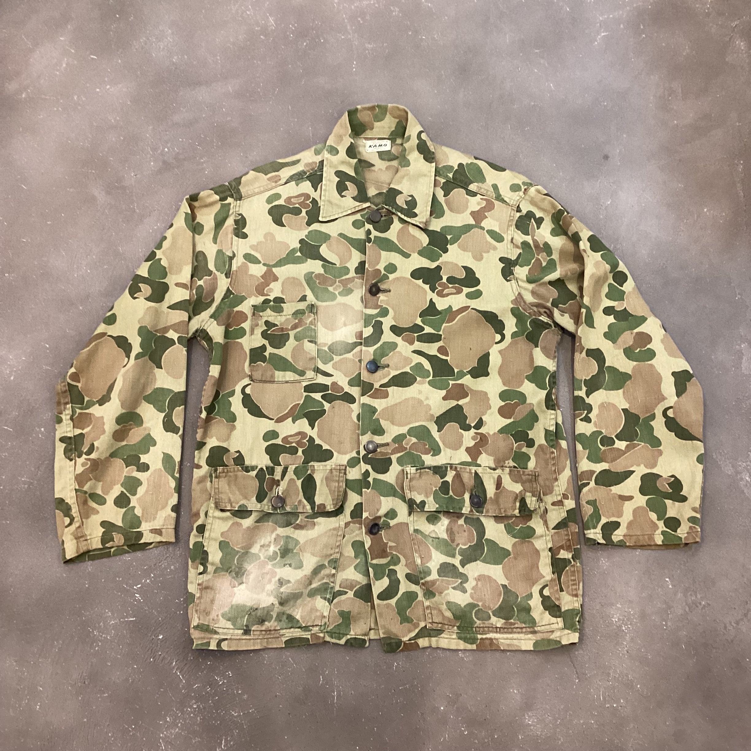 60s KAMO Thin Cotton Duck Hunter Camo Hunting Jacket 60年代 シン 