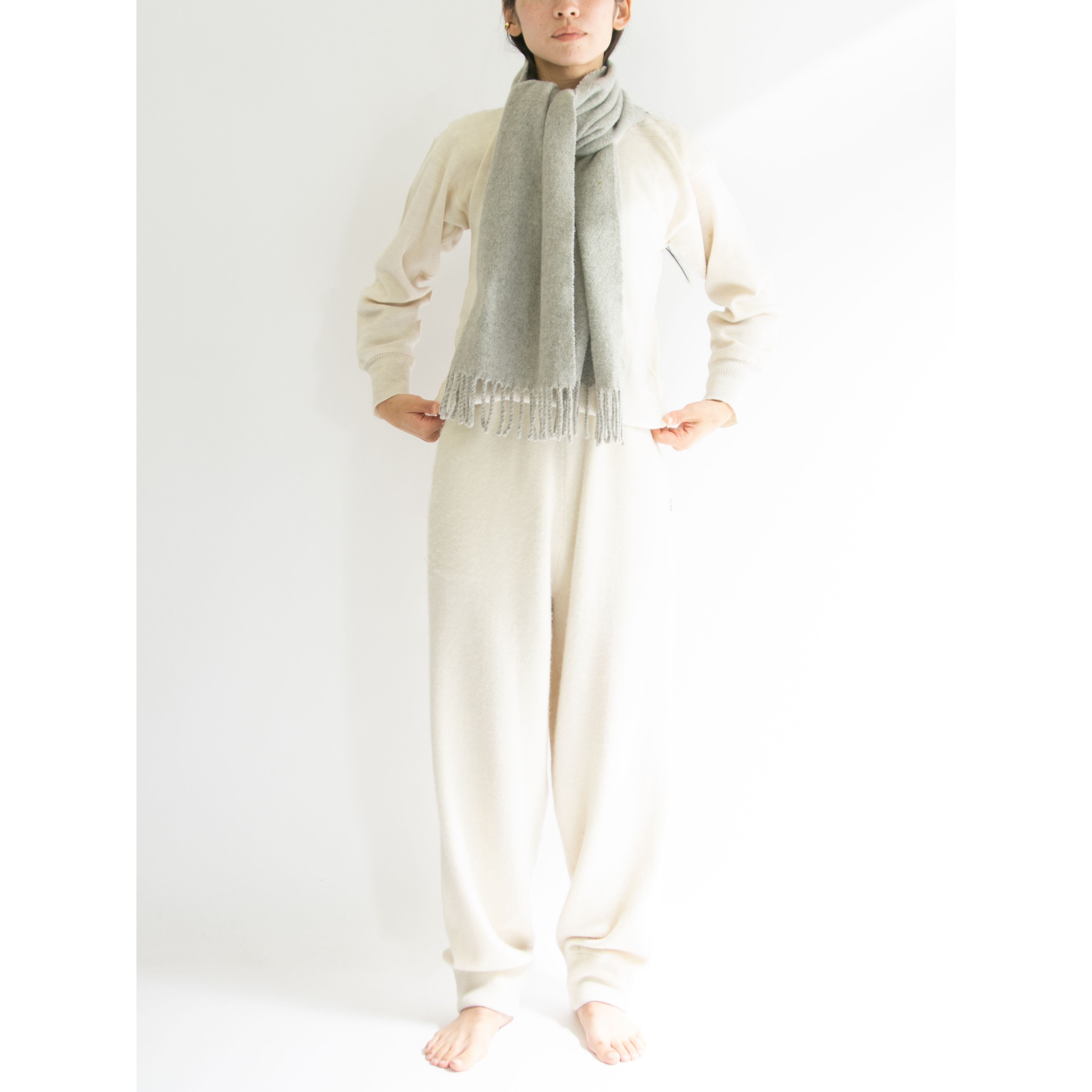 【Unknown Brand】Made in Italy 100% Lambswool Fringe Scarf（イタリア製ラムズウールフリンジマフラー）