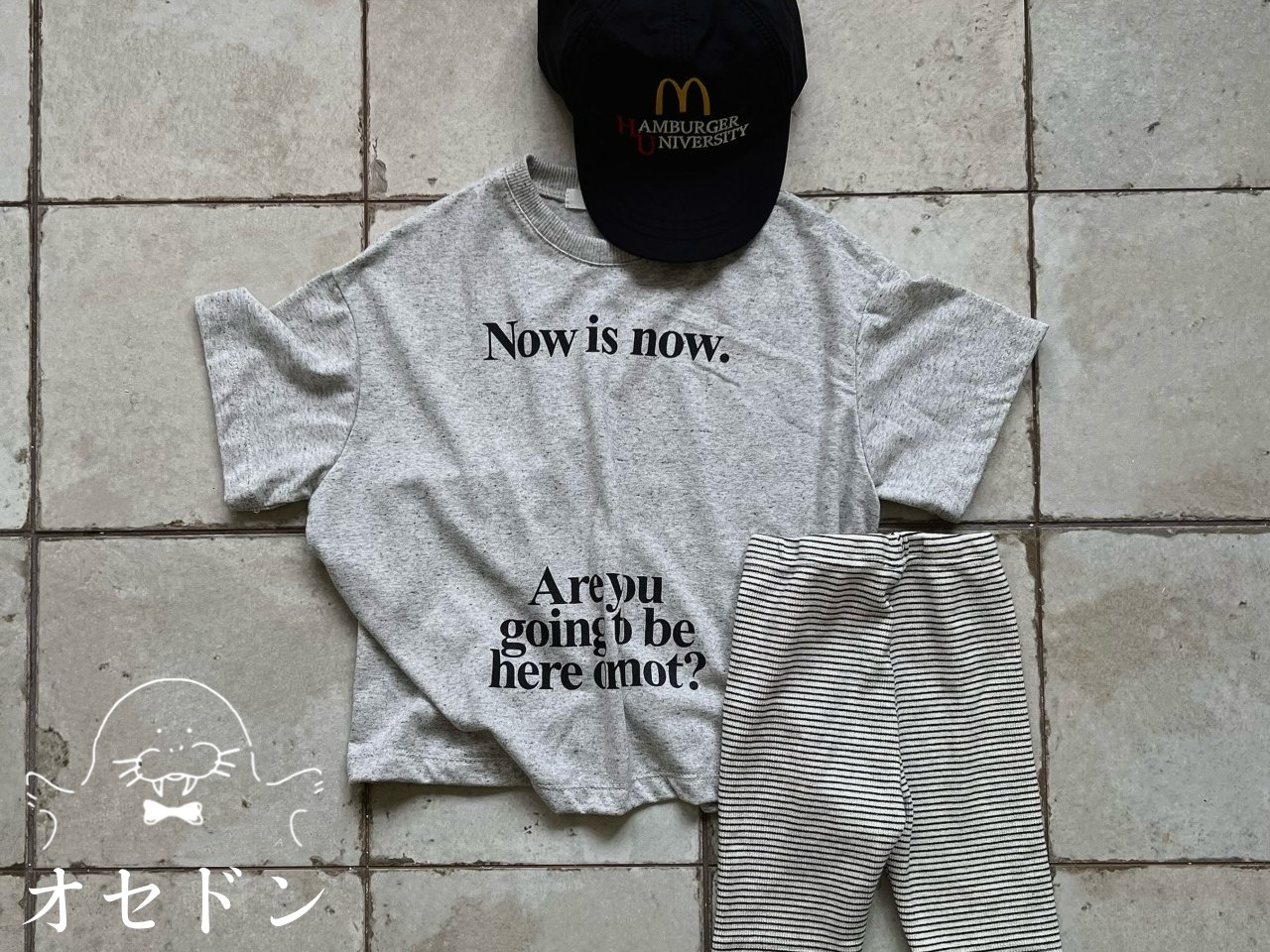 【BANANA J】Now is now Tシャツ メランジ  90~130cm 240416 - 1