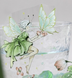 MOT553A moodtape【绿夏 人物】マスキングテープ / PETテープ  特殊インク