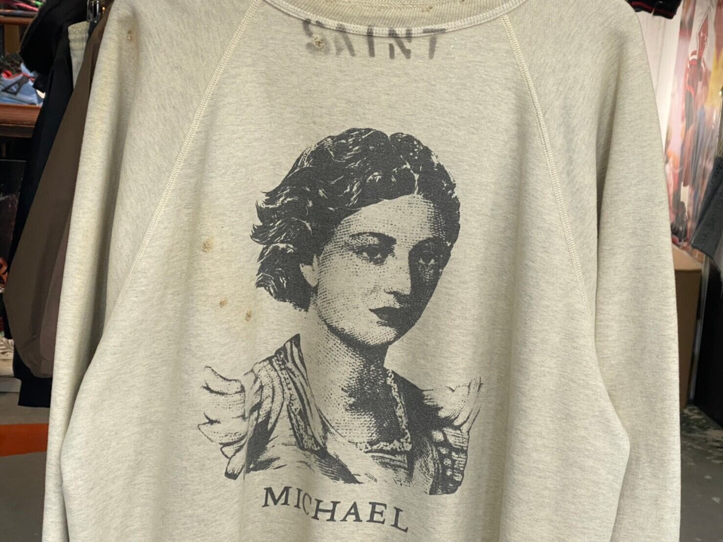 SAINT MICHAEL RAGLAN SWEAT XL SM-S21-0000-024 91452 | BRAND BUYERS 