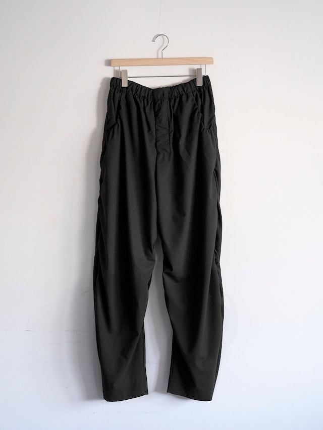 GABRIELA COLL GARMENTS　LORO PIANA FINE WOOL DRAPED TROUSERS　BLACK　S14-267