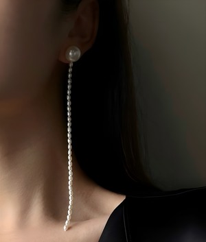 Handmade natural pearl earrings【H00030】