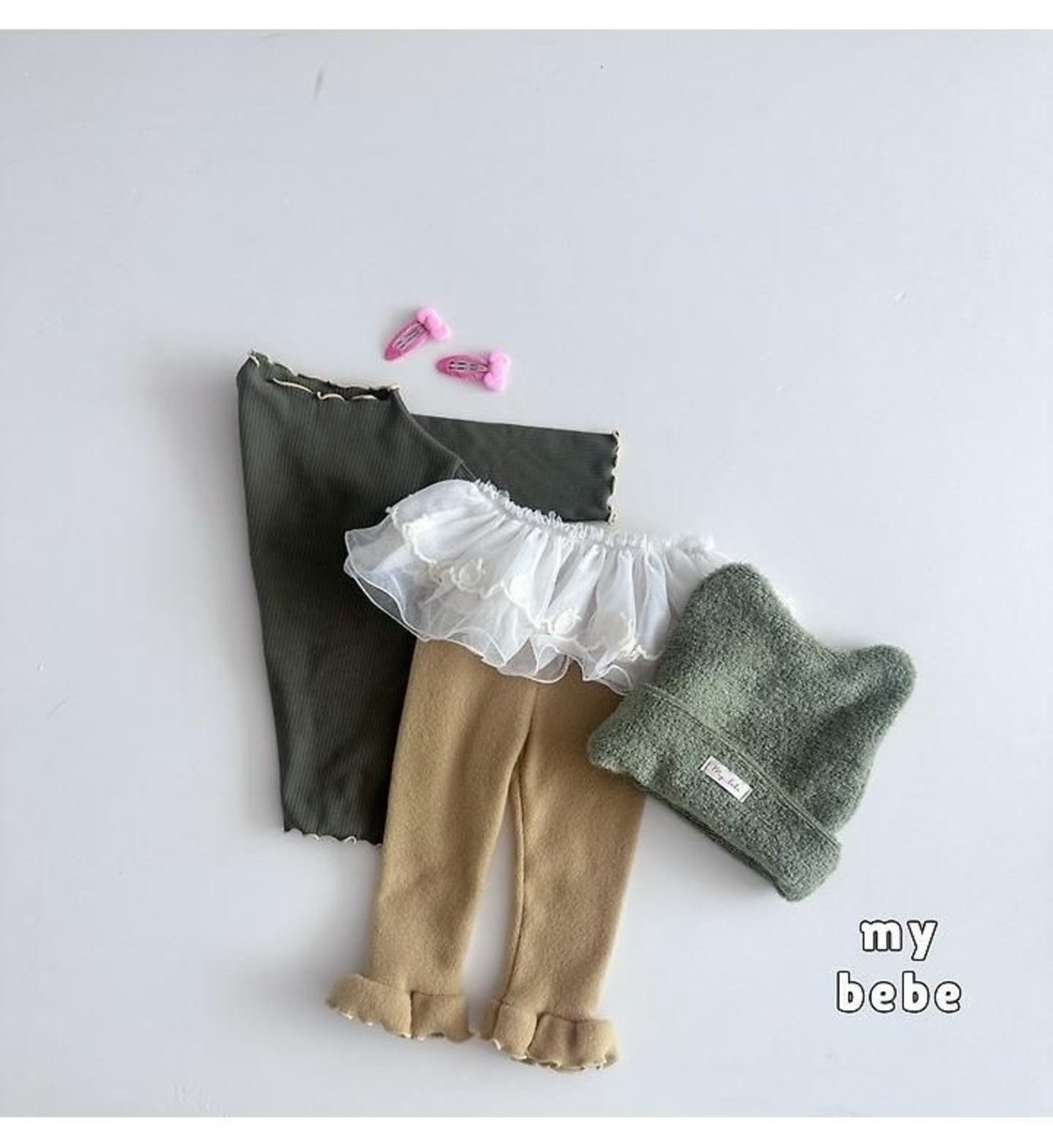 韓国子供服 / 26winter / my bebe / フリルレギンス / キッズ / 冬服 *XS~XL*