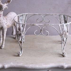 Y木さま専用:ブリキ植木鉢　アンティークポットスタンド A　アンティーク調　シャビーシック　オシャレ　JG 70