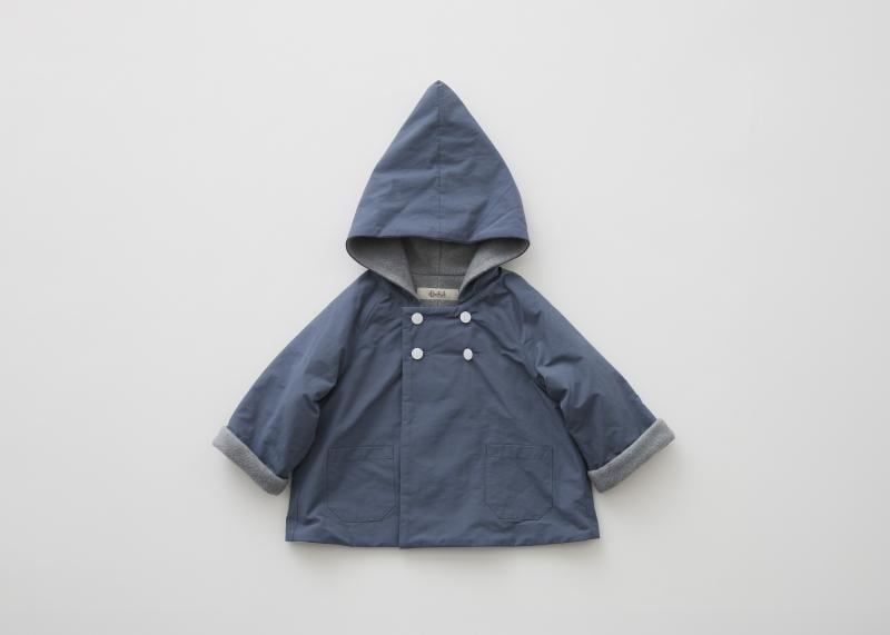 【 eLfin Folk 26AW 】 eLf Coat "コート" / blue gray / 110-130cm