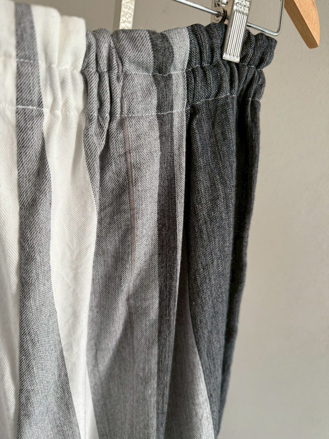 1) ワイドパンツ ロング ポケット コットン WH/GY○ 玉木新雌 tamaki