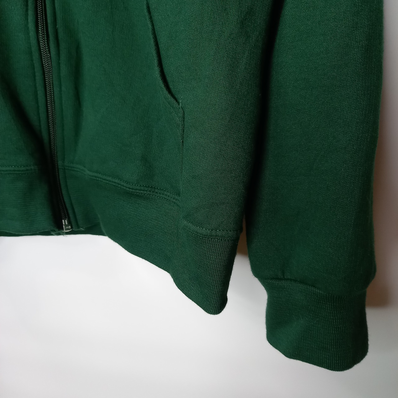 ATHLETIC WORKS　スウェット　フルジップ　無地パーカー　グリーン　M