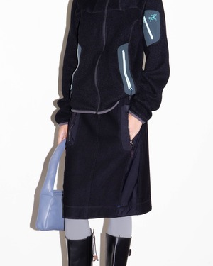 2000s MARC CAIN - paneled wool utility skirt