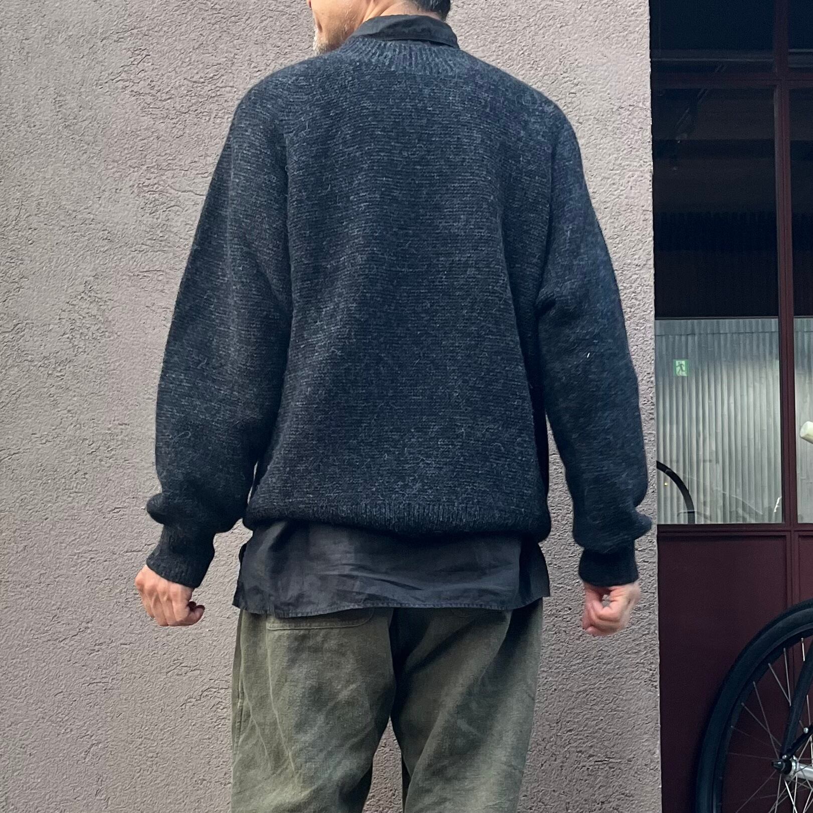 MITTAN KN-32 アルパカウールセーター 黒杢 alpaca wool sweater black