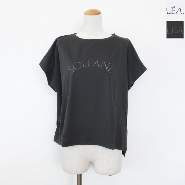 MICA&DEAL (マイカアンドディール) Tシャツ ラメ ロゴプリント ターンバックスリーブ 0126209182