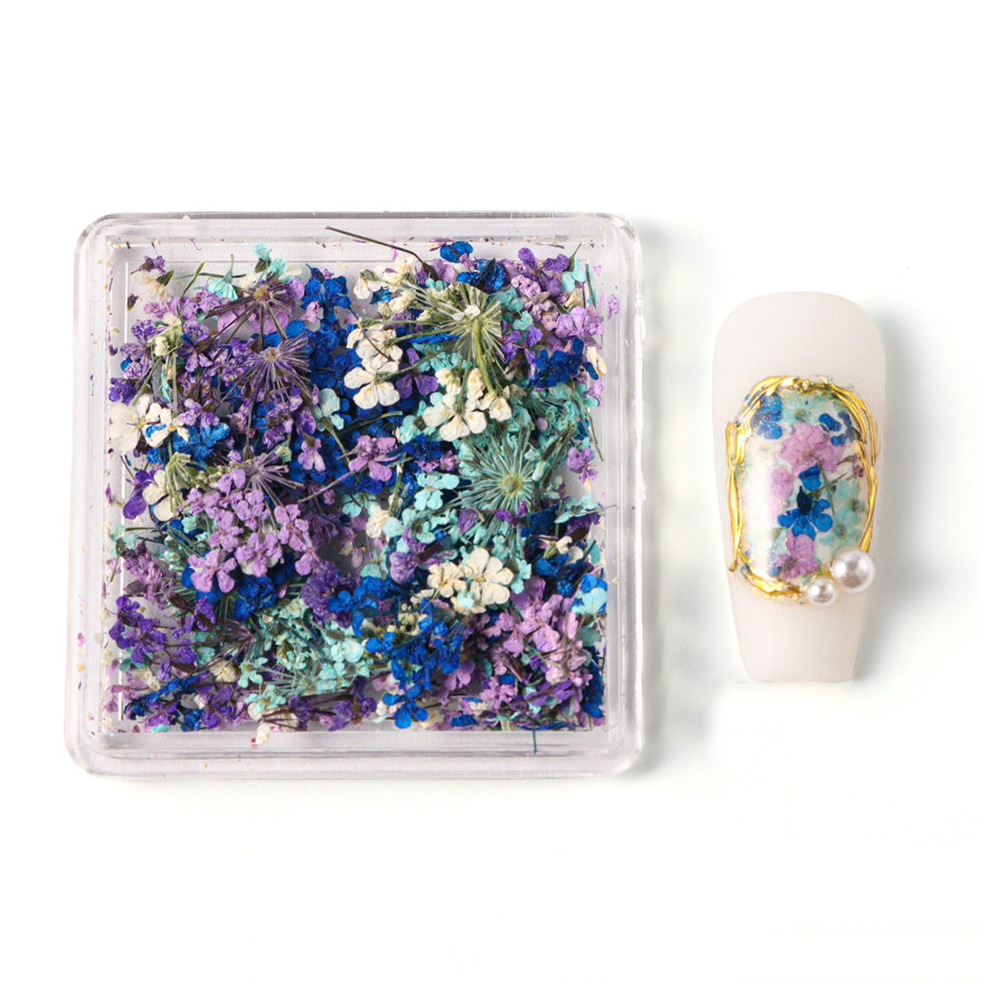 【特価処分】AAGWW ドライフラワー レジン用 押し花 ネイル ネイルパーツ 花 乾燥花 ネイルアート用の部品 天然花 装飾用部品 ネイルアート DIY(NO.4)