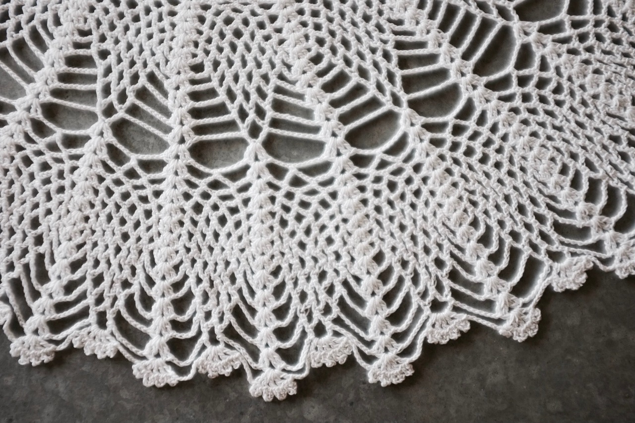 フランス 34c リネン 幾何学の愛好者へ ハ長調的レースドイリーe ヴィンテージ