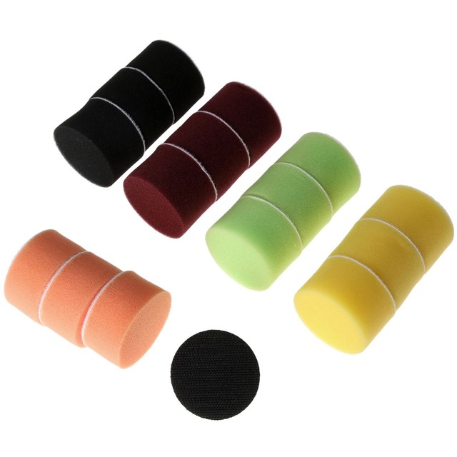 【特価セール】Dophee 研磨パッドセット ポリッシャースポンジ ポリッシャー バフ スポンジパッド カー研磨用 バフ 研磨 マジックスポンジ 多色 50mm 16個セット