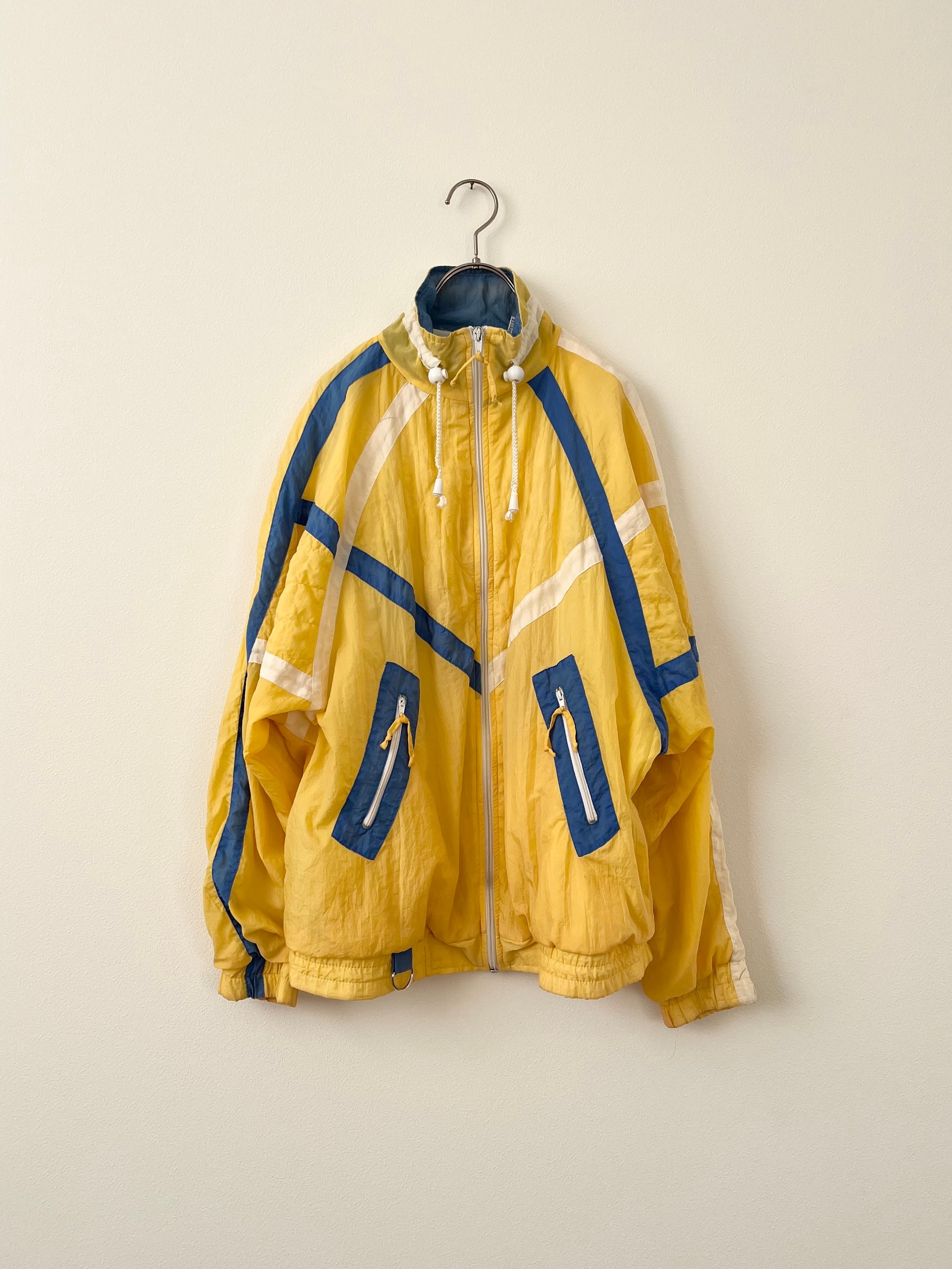 レトロ古着　ナイロンジャケット　イエロー