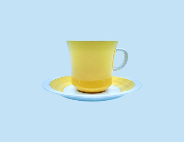 MIKASA “CERA STONE” DAYBREAK YELLOW CUP & SAUCER