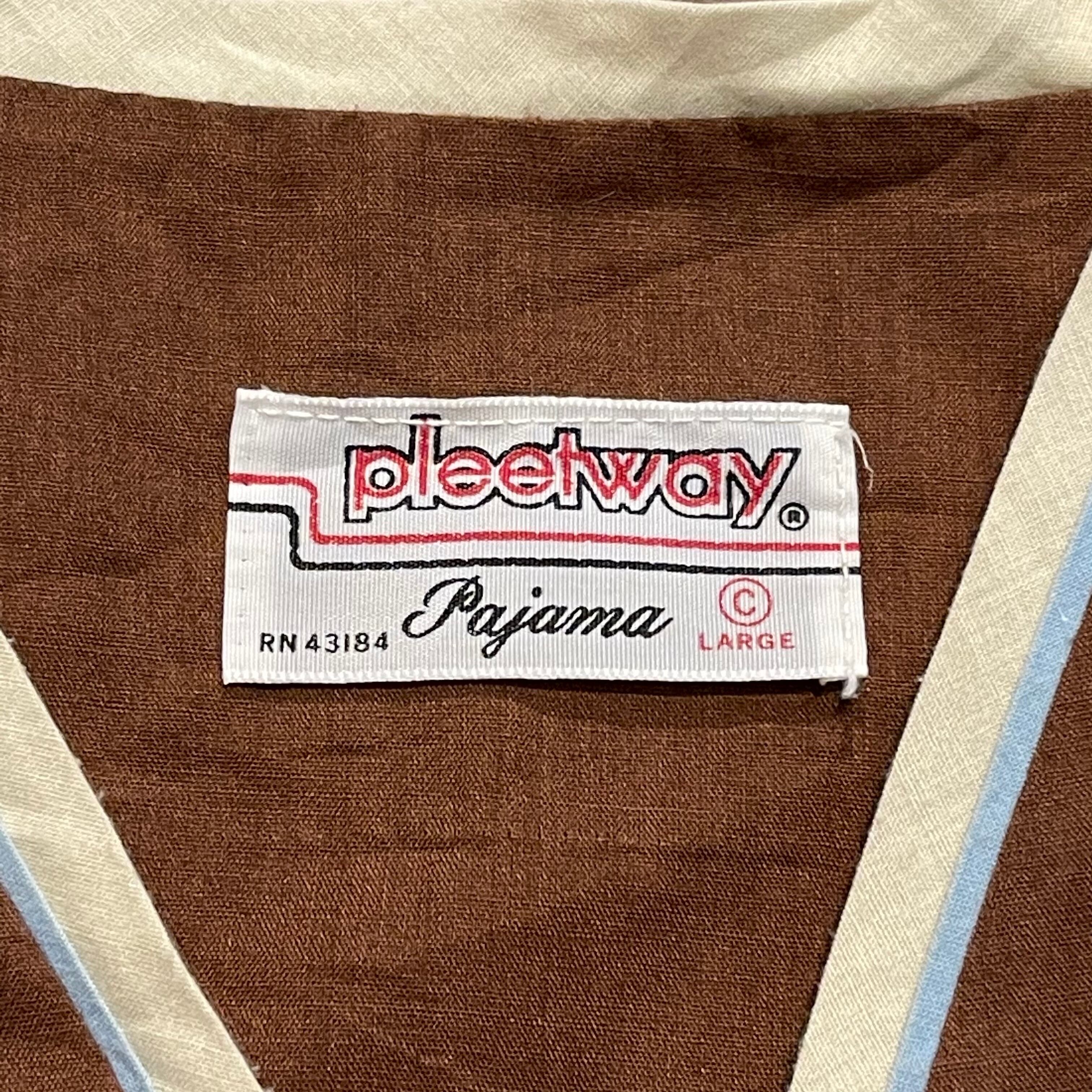 70年代 Pleetway パジャマシャツ サイズL | 古着屋 TOY SOLDIERS
