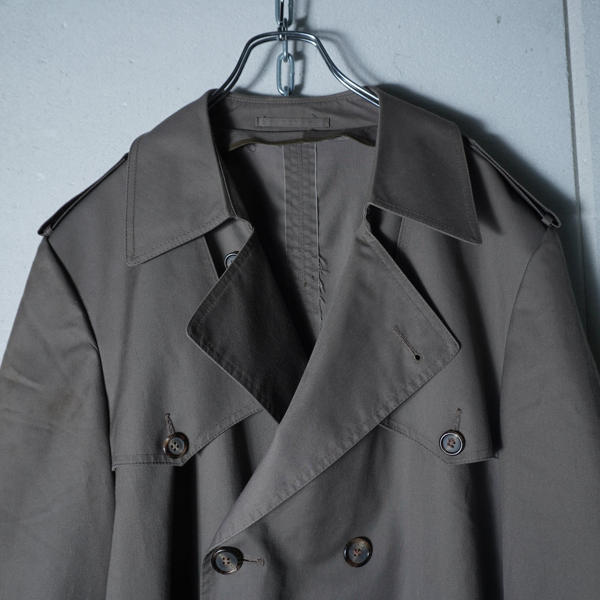 Christian Dior】クリスチャンディオール ベルト付トレンチコート gray