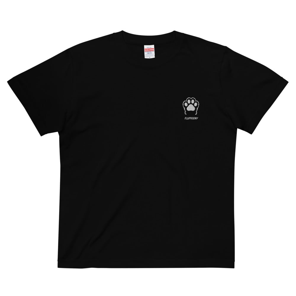 【黒猫好きのための肉球ワンポイント刺繡Tシャツ】(PF00335)(2corol)