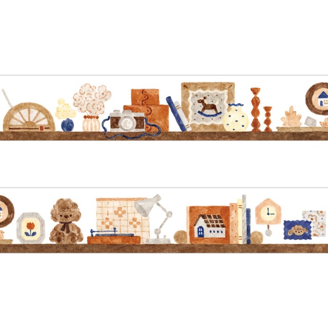 なかうちわか×パピアプラッツ　犬とインテリア　20mmマステ　PA06