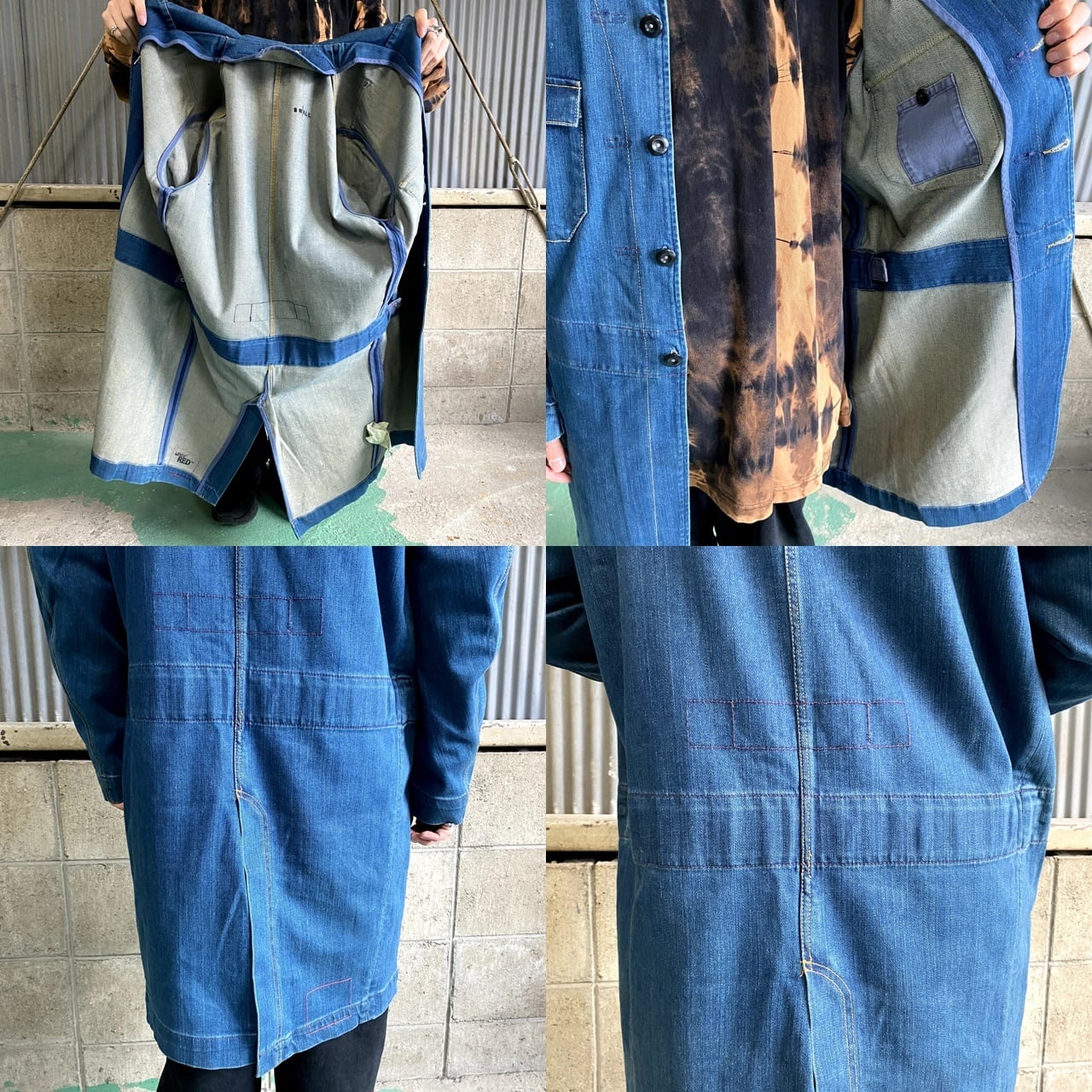 Levi's RED リーバイスレッド 最初期 1st 01SS デニムショップコート SMALL メンズM-L相当 古着 チェンジボタン  立体裁断【デニムジャケット】 | cave 古着屋【公式】古着通販サイト