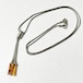 Vintage Baltic Amber & 925 Silver Modernist Pendant Necklace