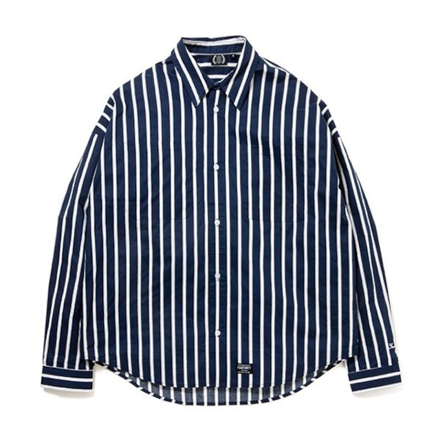 430(FOURTHIRTY)  L/S 2T STRIPE BIG SHIRTS [ロングスリーブ ストライプ ビッグ シャツ]