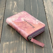 HORWEEN シェルコードバン スタンプ ミドルウォレット バーガンディ