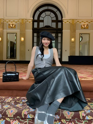 French lady style bow knit vest【H00046】