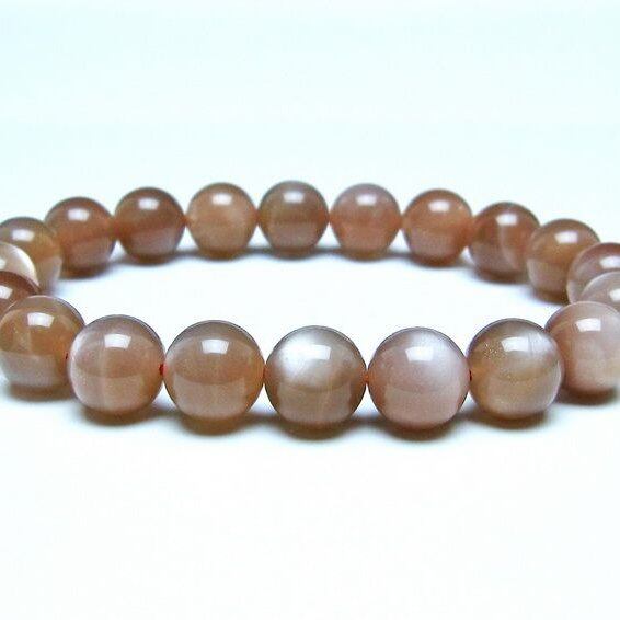 オレンジムーンストーン ブレスレット 11mm 一点物 メール便可 [M便 1/10] 111-48531