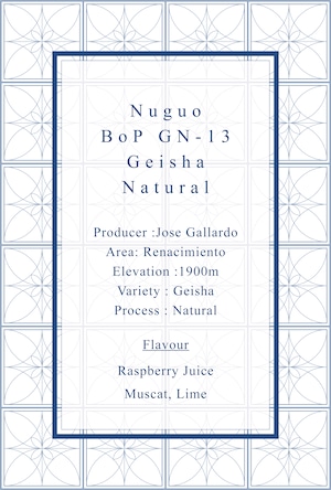 [Definitive. 2周年記念第1弾] BoP GN-13 Nuguo Geisha Anaerobic Natural