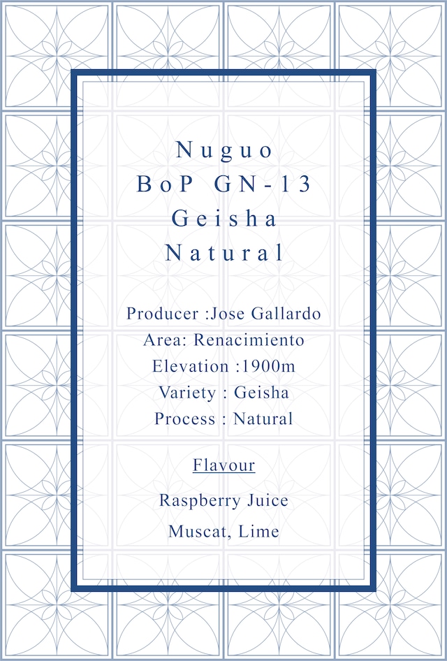 [Definitive. 2周年記念第1弾] BoP GN-13 Nuguo Geisha Anaerobic Natural