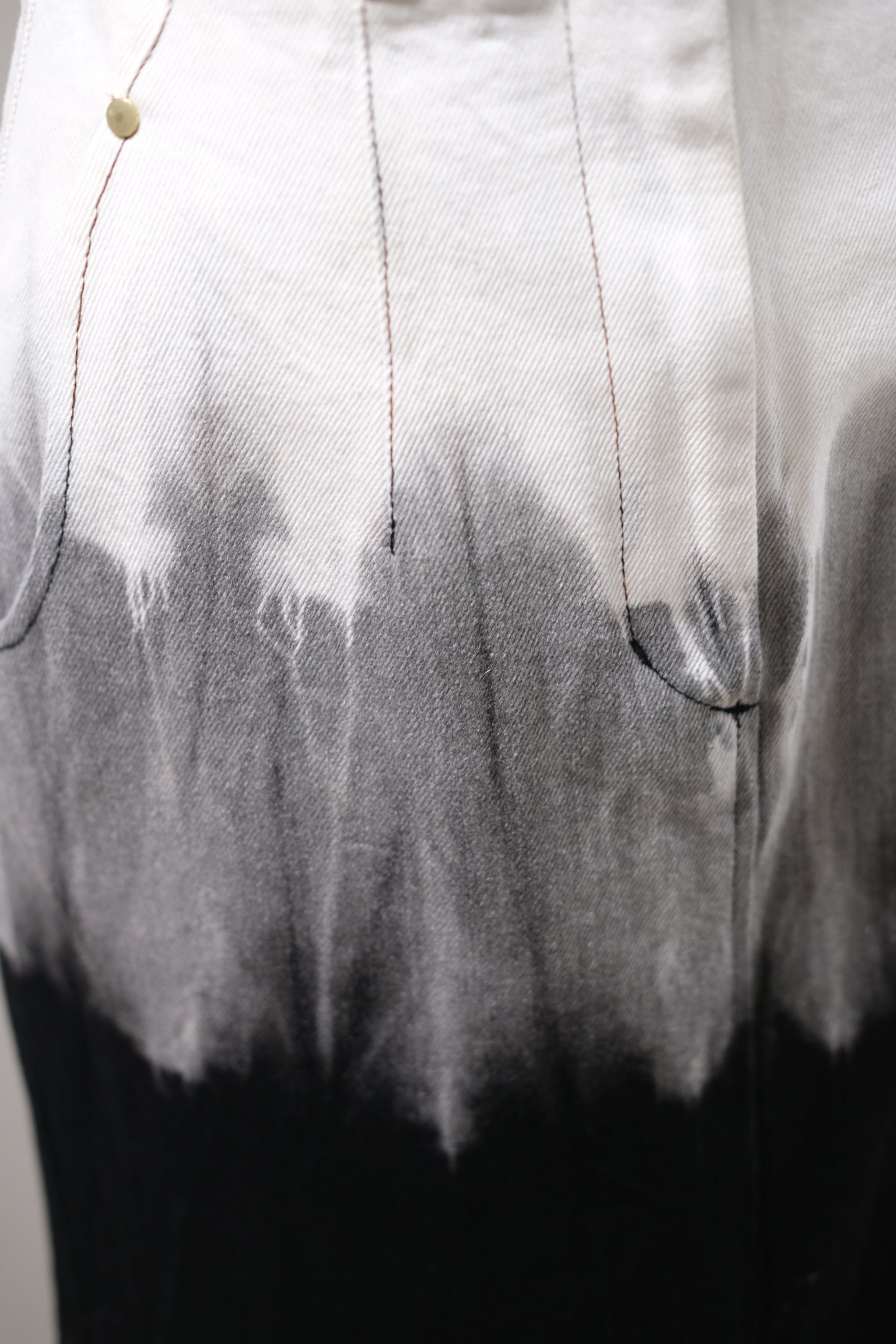 Mame Kurogouchi】Gradient Dye A-Line Denim Skist - black - | loop