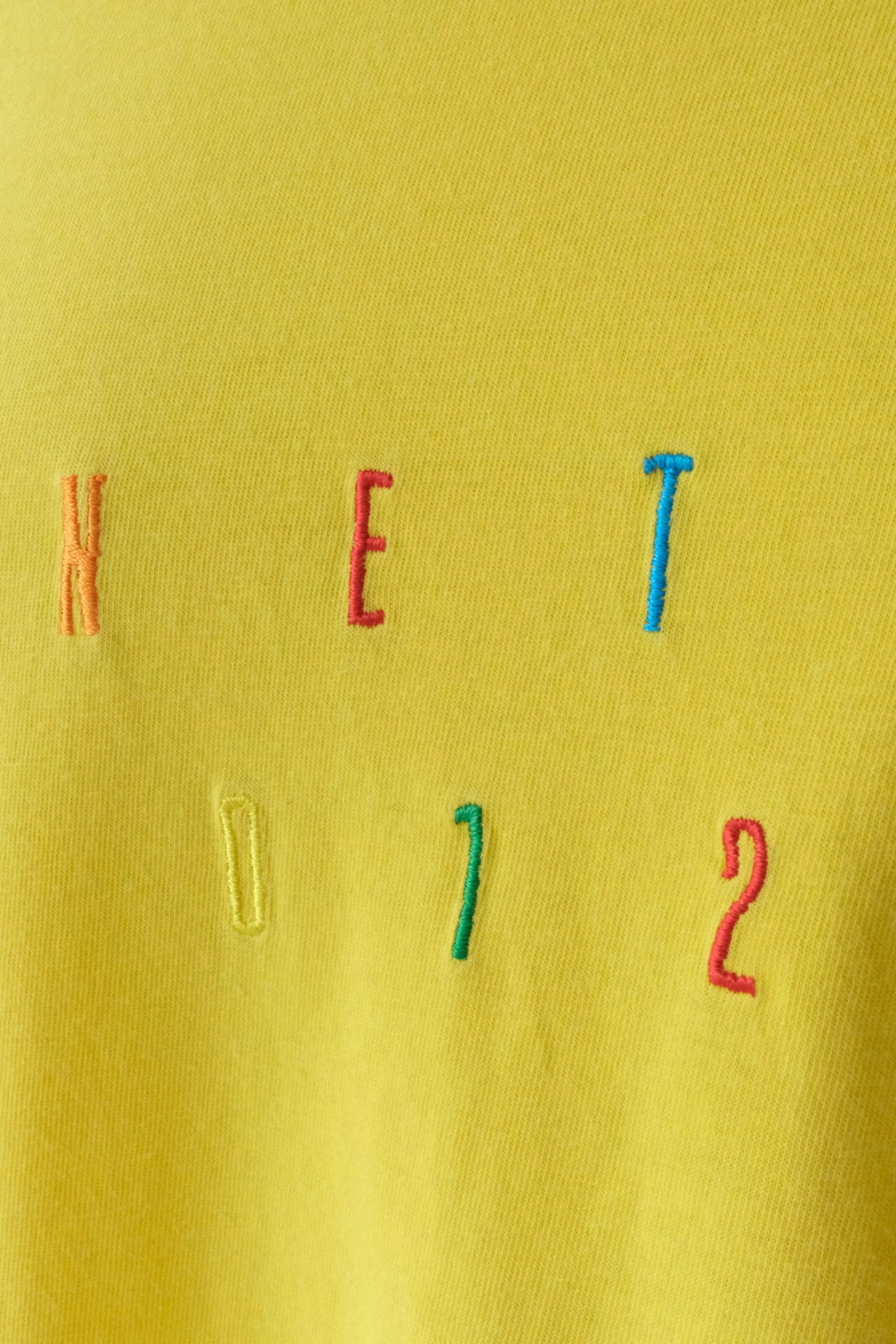Benetton 012 rainbow embroidery t-shirt