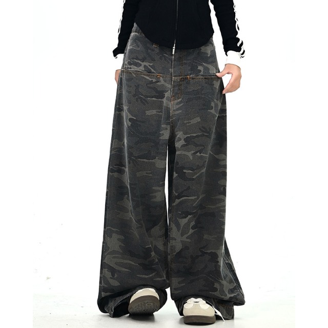 camouflage front pocket denim　迷彩フロントポケットデニム　J1322