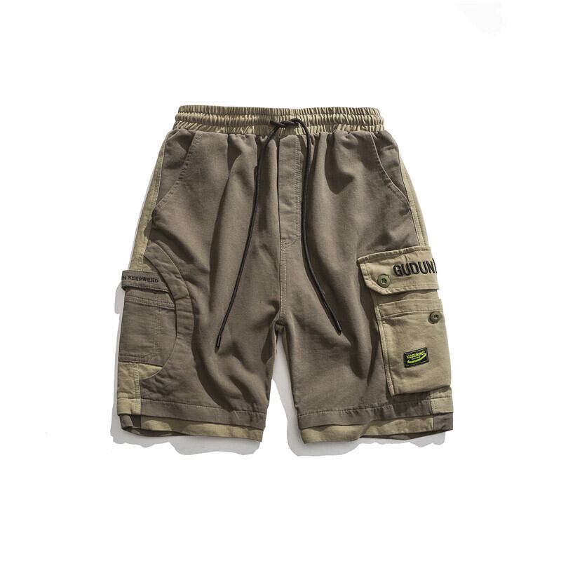 Yidaoヴィンテージ20夏ニュースタイルeseレトロオールドパーソナリティカラーマッチングポケットウォッシュツーリングファイブポイントパンツメンズ-アリババ サマー 夏物 ビンテージ hip6-161136379253775