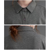 グレー コクーン ロングワンピース 00230