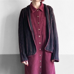 Black Stripe Knit Cardigan